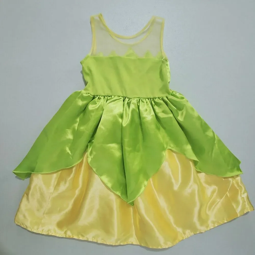 NEW Disney Tiana Dress Costume Girls 4T Princess & The Frog H&M Play Yellow NWT